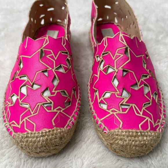 Stella McCartney Kid's Pink Perforated Star Espadrilles Slip On Shoes Size 32 - Picture 2 of 9